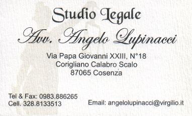 Studio Legale - Avv. Angelo LUPINACCI - CORIGLIANO CAL.